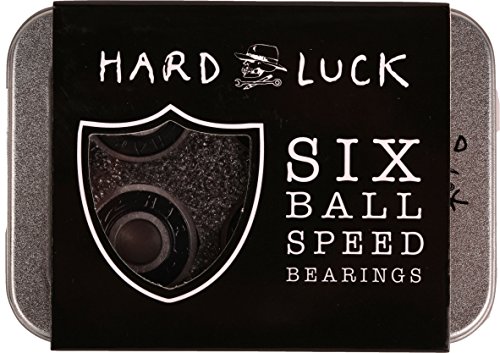ベアリング スケボー スケートボード Hard Luck MFG Six Ball Speed Precision Black Skateboard Bea