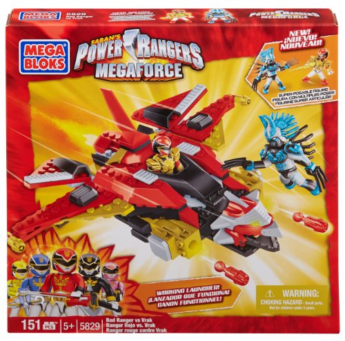 メガブロック メガコンストラックス 組み立て Mega Bloks Power Rangers Megaforce Red Ranger v