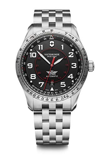 腕時計 ビクトリノックス スイス Victorinox Airboss Automatic Black Dial Men's Watch 241888