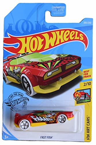 ホットウィール マテル ミニカー Hot Wheels 2019 Hw Art Cars - Fast Fish, Red 205/250