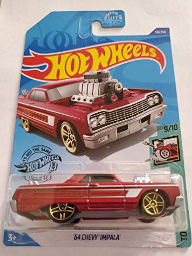 ホットウィール マテル ミニカー Hot Wheels 2020 Tooned '64 Chevy Impala, Red 58/250