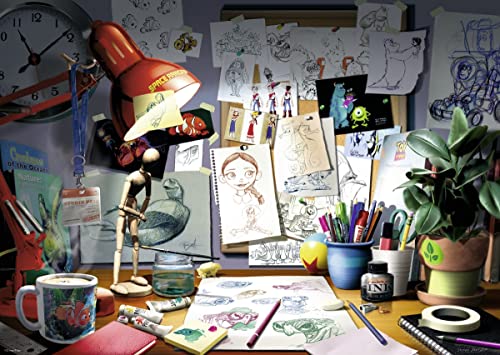 ジグソーパズル 海外製 アメリカ Ravensburger Disney Pixar - The Artist's Desk Puzzle 1000 Piece J