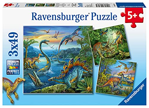 ジグソーパズル 海外製 アメリカ Ravensburger Dinosaur Fascination 3 x 49 Piece Jigsaw Puzzle Set