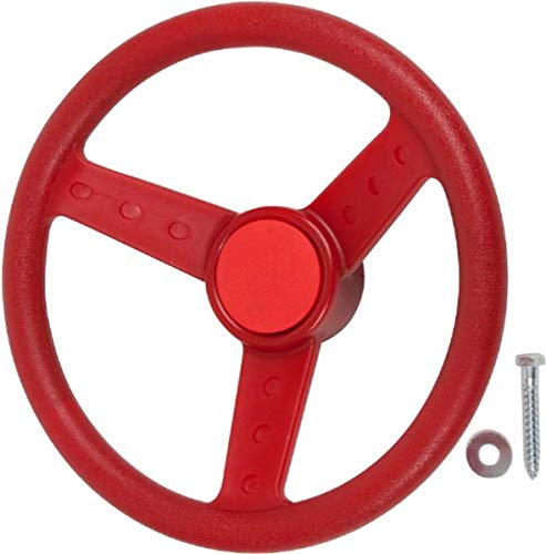 ジャングルジム ブランコ 屋内・屋外遊び Swing Set Stuff Steering Wheel (Red) with SSS Logo St
