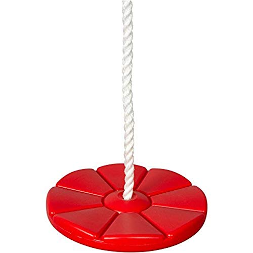 ジャングルジム ブランコ 屋内・屋外遊び Swing Set Stuff Daisy Disc with SSS Logo Sticker, Red
