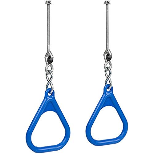 ジャングルジム ブランコ 屋内・屋外遊び Swing Set Stuff Trapeze Rings (Blue) with Swing Hange