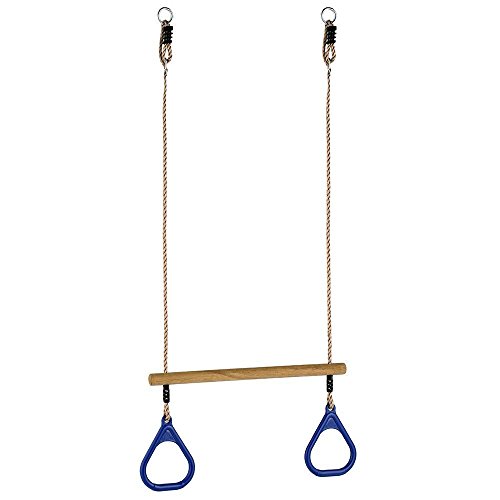 ジャングルジム ブランコ 屋内・屋外遊び HUAWELL Wooden Trapeze Swing Bar Rings Swing Set Acce