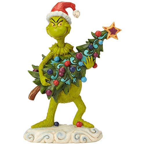 エネスコ Enesco 置物 インテリア Enesco Dr. Seuss The Grinch by Jim Shore Stealing Tree Figurine, 8.