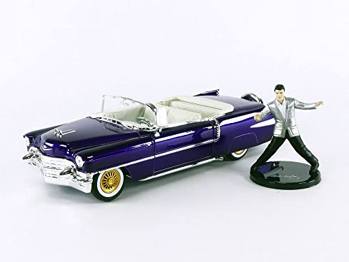 ジャダトイズ ミニカー ダイキャスト Jada Toys 1956 Cadillac Eldorado W/Elvis Figure Purple