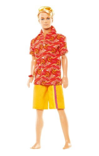 バービー バービー人形 Barbie Surf's Up Beach 12 Inch Doll - Ken in Hawaian Orange Shirt and Yellow T