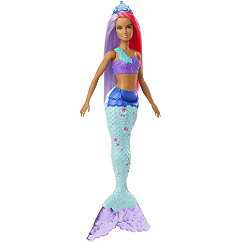 バービー バービー人形 Barbie Dreamtopia Mermaid Doll, 12-inch, Pink and Purple Hair, with Tiara, Gif