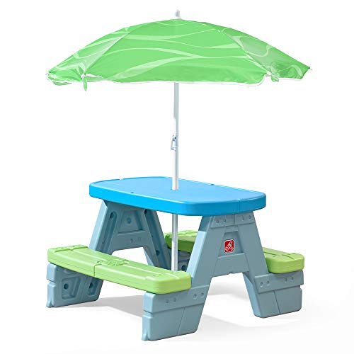ステップ2 おままごと ごっこ遊び Step2 Sun & Shade Kids Picnic Table with Removable Umbrella ?