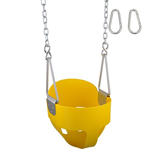 ジャングルジム ブランコ 屋内・屋外遊び Swing Set Stuff Highback Full Bucket (Yellow) with Ch