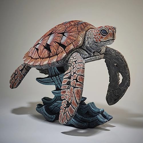エネスコ Enesco 置物 インテリア Enesco Edge Sculpture Sea Turtle on Wave Animal Figurine, 13.19 Inc