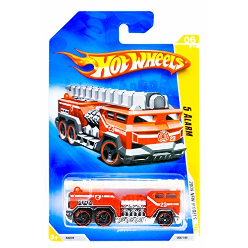 ホットウィール マテル ミニカー Hot Wheels 2009 New Models 5 Alarm Red Fire Truck Engine with Lad