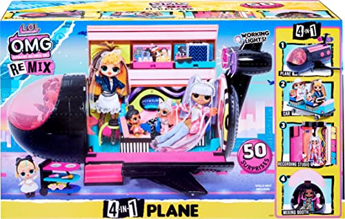 エルオーエルサプライズ 人形 ドール L.O.L. Surprise! Remix 4 in 1 Exclusive Plane Playset Trans