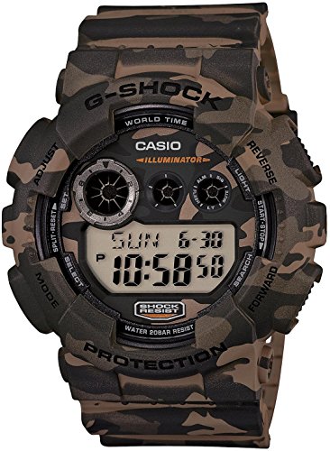 腕時計 カシオ メンズ Casio Mens Large Case G-Shock - Camouflage - Flash Alert - World Time