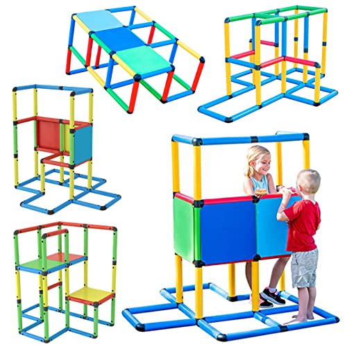 ジャングルジム ブランコ 屋内・屋外遊び Funphix Fort Building Kit for Kids - Indoor & Outdoor