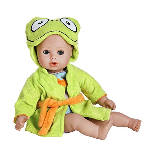 アドラ 赤ちゃん人形 ベビー人形 Adora Baby Bath Toy Frog, 8.5 inch Bath Time Baby Tot Doll with Q