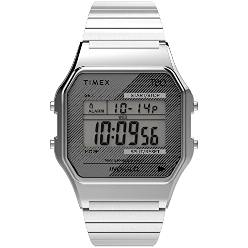 タイメックス Timex T80 シルバー デジタル 腕時計 TW2R79100