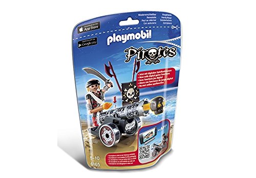 プレイモービル ブロック 組み立て Playmobil Black Interactive Cannon with Raider Building Kit
