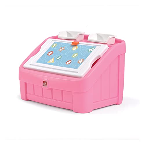 ステップ2 おままごと ごっこ遊び Step2 2-in-1 Toy Box and Easel Lid for Kids, Playroom Storage an