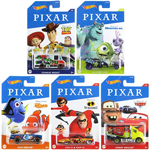 ホットウィール マテル ミニカー Hot Wheels 2020 Bundle of 5 Disney Pixar Toy Story, Monster's Inc