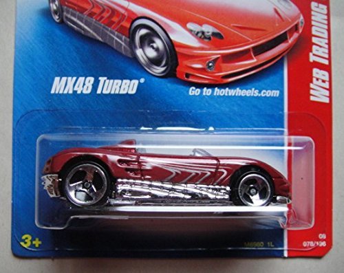 ホットウィール マテル ミニカー HOT WHEELS WEB TRADING CARS RED MX48 TURBO 2/24 3 SPOKE