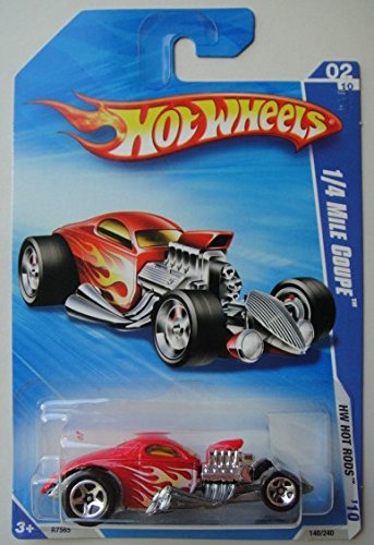 ホットウィール マテル ミニカー Hot Wheels '10 HOT RODS, RED 1/4 Mile Coupe 140/240