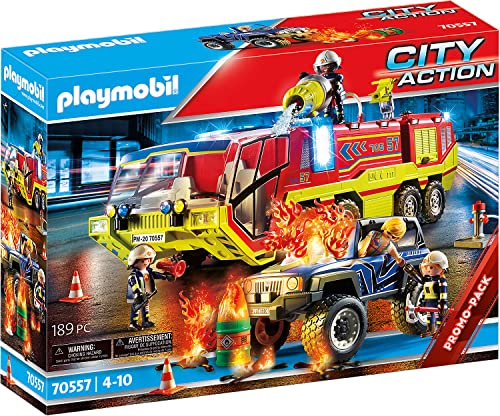 プレイモービル ブロック 組み立て Playmobil Fire Engine with Truck