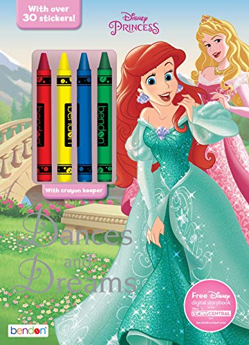 ディズニープリンセス Disney Princess 48-Page Coloring & Activity Book with 4 Crayons, 44048 Bendon