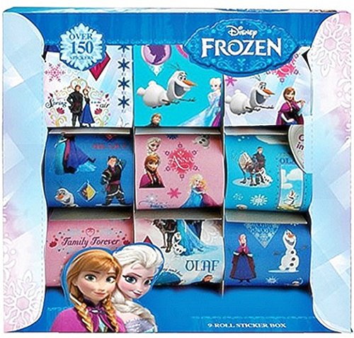 アナと雪の女王 アナ雪 ディズニープリンセス Disney Frozen 9 Roll Sticker Box