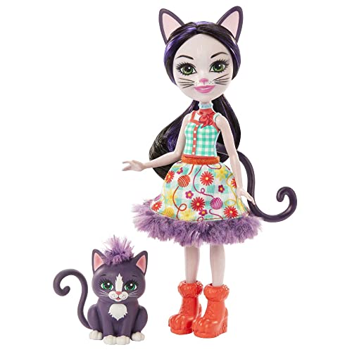 エンチャンティマルズ 人形 ドール Enchantimals Ciesta Cat Doll & Climber Animal Figure, 6-inch S