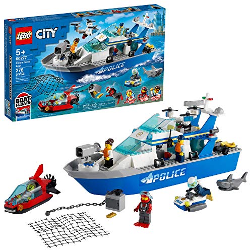 レゴ シティ LEGO City Police Patrol Boat 60277 Building Kit; Cool Police Toy for Kids, New 2021 (276 Piec