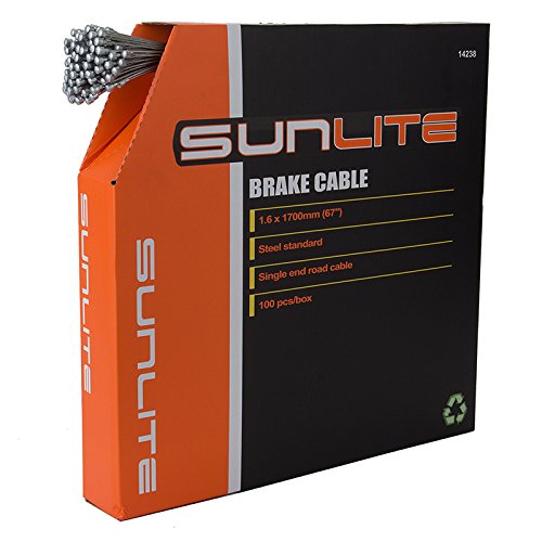 ブレーキ パーツ 自転車 Sunlite Bulk Box Brake Cables, 1.6 x 1700mm, ST RD, Box of 100