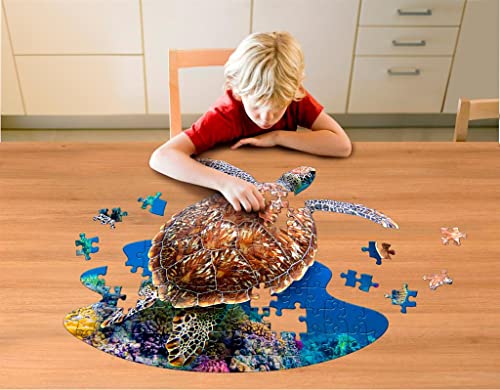 ジグソーパズル 海外製 アメリカ Madd Capp Lil' SEA Turtle 100 Piece Jigsaw Puzzle for Ages 5+ - 4