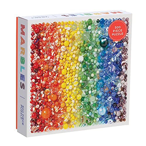 ジグソーパズル 海外製 アメリカ Galison 500 Piece Rainbow Marbles Jigsaw Puzzle for Families and