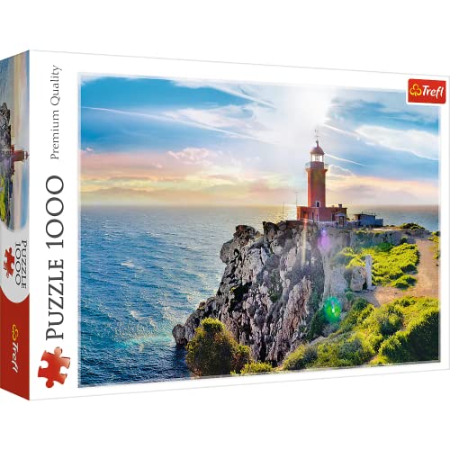 ジグソーパズル 海外製 アメリカ Trefl The Melagavi Lighthouse 1000 Piece Jigsaw Puzzle Red 27x19