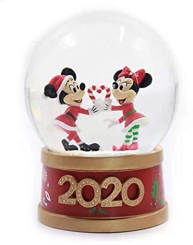 スノーグローブ 雪 置物 Disney Store Mickey and Minnie Holiday Cheer Snow Globe - 2020