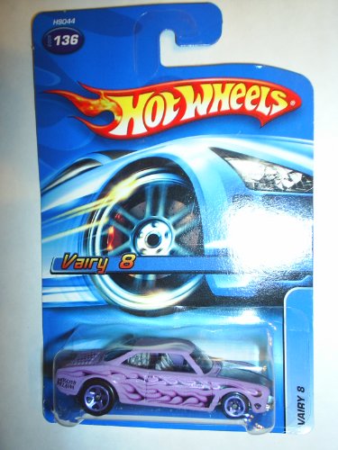 ホットウィール マテル ミニカー Hot Wheels Mattel 2005 1:64 Scale Purple Flamed Vairy 8 Die Cast