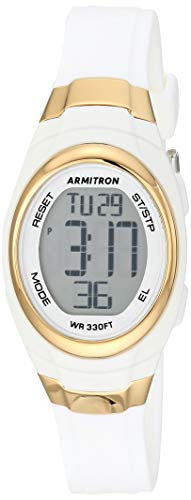 腕時計 アーミトロン レディース Armitron Sport Women's Quartz Sport Watch with Resin Strap, White