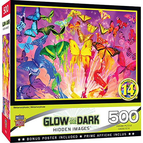ジグソーパズル 海外製 アメリカ Masterpieces 500 Piece Glow in The Dark Jigsaw Puzzle for Adults,