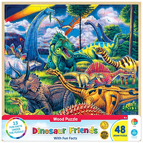 ジグソーパズル 海外製 アメリカ Masterpieces 48 Piece Fun Facts Jigsaw Puzzle for Kids - Dinosaur