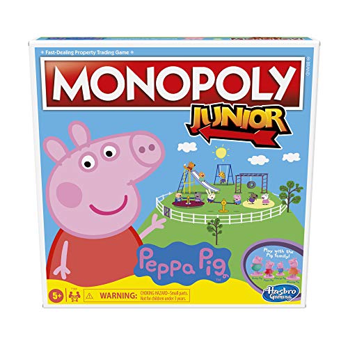 ボードゲーム 英語 アメリカ Hasbro Gaming Monopoly Junior: Peppa Pig Edition Board Game for 2-4 Pla