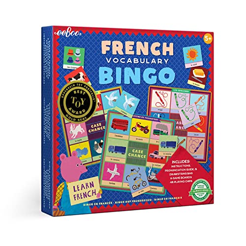 ボードゲーム 英語 アメリカ eeBoo: French Bingo Vocabulary Game, Includes- Pronunciation Guide & Dr
