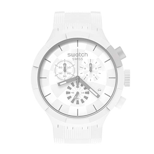 腕時計 スウォッチ レディース Swatch CHEQUERED WHITE Unisex Watch (Model: SB02W400)