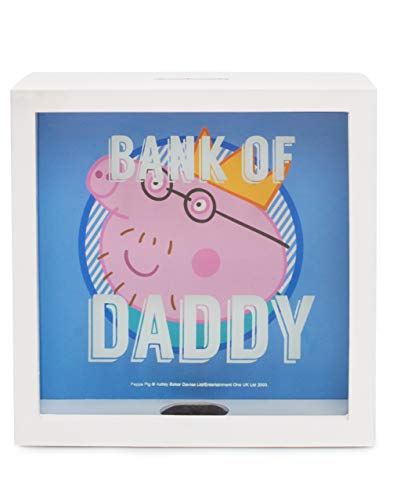 Peppa Pig ペッパピッグ アメリカ直輸入 Peppa Pig Money Box Bank of Dad Wooden Piggy Bank