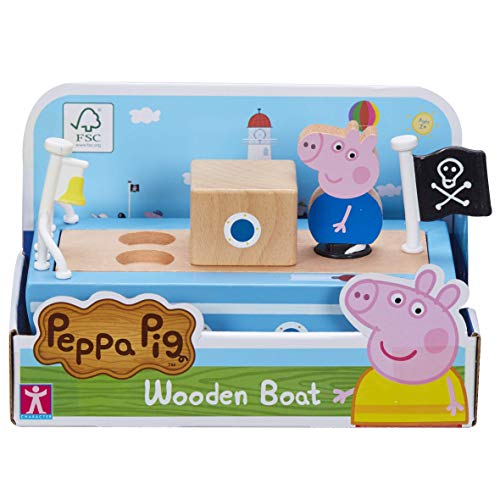 Peppa Pig ペッパピッグ アメリカ直輸入 Peppa Pig Grandpa Pigs Wooden Boat, Sustainable FSC Certifi