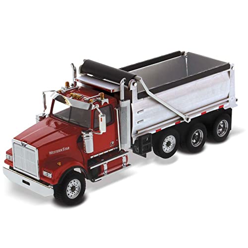 Diecast Masters ミニチュア ミニカー Diecast Masters Western Star 4900 SFFA with Lift Axle Silver Plat