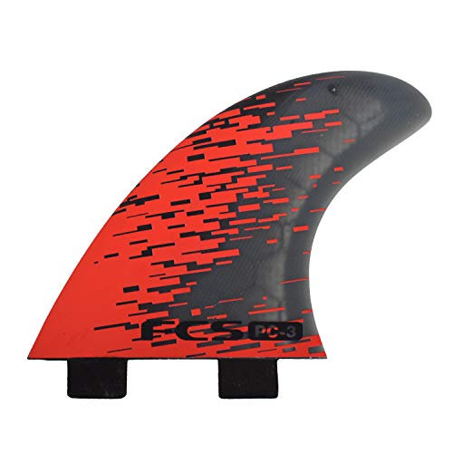 サーフィン フィン マリンスポーツ FCS PC-3 Performance Core Surfboard Tri Fin Set - Red Smoke